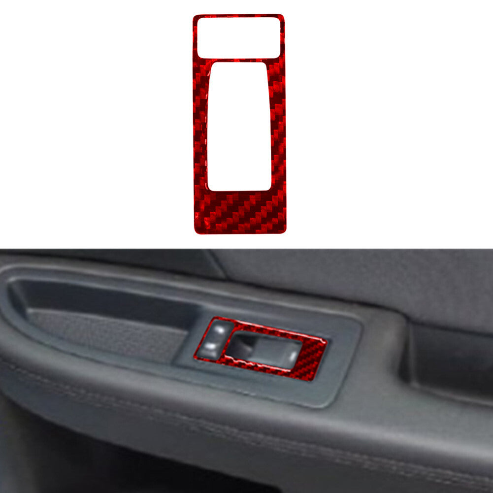 Red Carbon Fiber Passenger Door Control Inner Frame Cover for Chrysler 200 11-14
