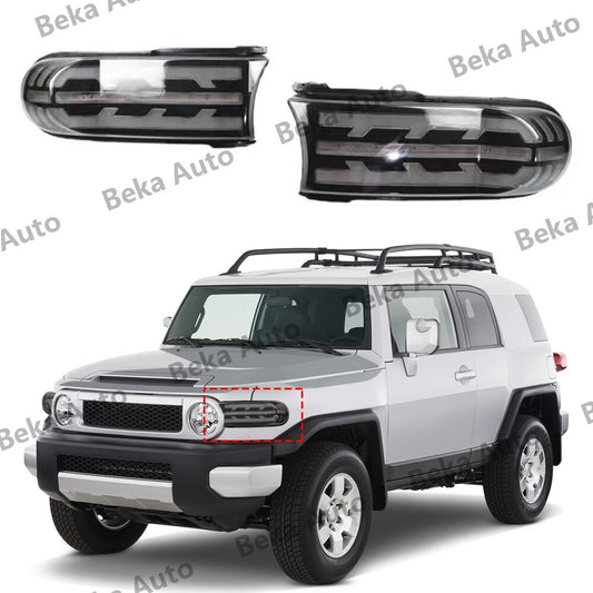2-pack for Toyota FJ Cruiser 2007-2021 LED daytime running lights with fog lights