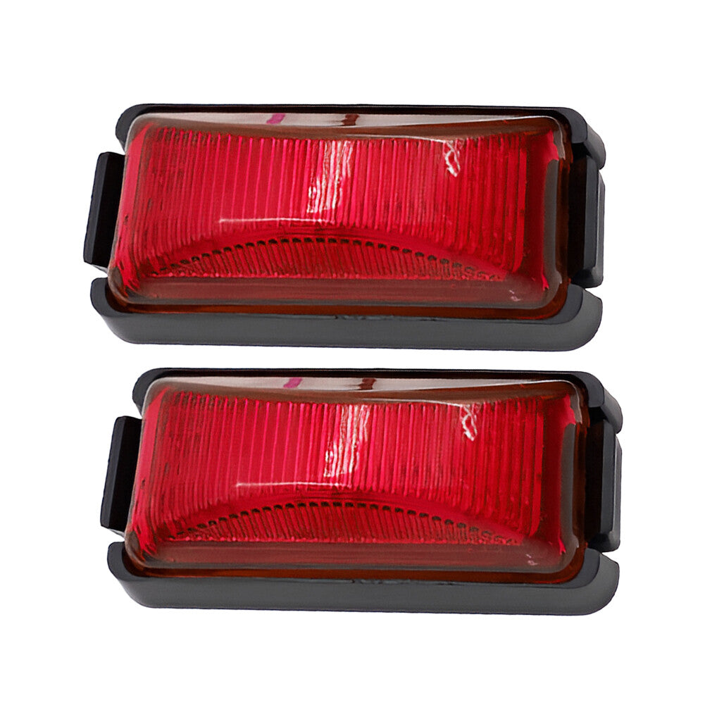 2pcs/Kit 6LED Red Clearance Lamp Side Marker Lights Truck Trailer Universal