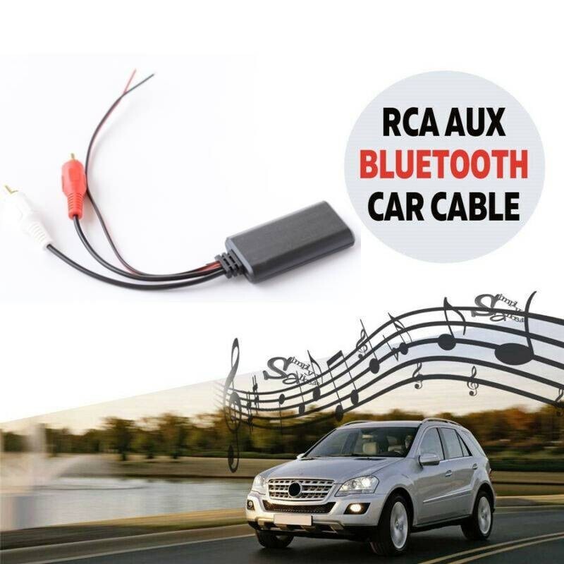 12V Car Blue-tooth Receiver Module AUX-in Adapter 2RCA Interface Parts