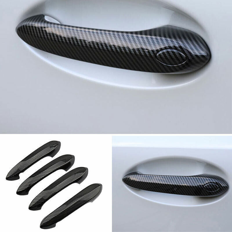 Exterior Outside Door Handle Cover Trim for BMW 3-Series 2019-2023 Carbon Fiber
