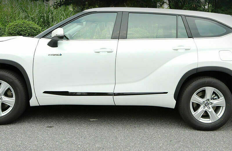 4Black Body Side Door Molding Liner Trim for Toyota Highlander/Kluger 2020-2023