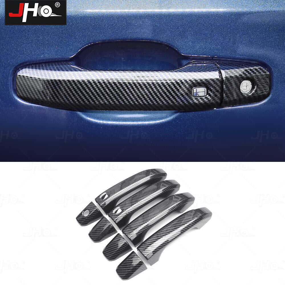 ABS Carbon Exterior Trim Door Handle Trim Cover For 2019+ for Chevrolet Silverado