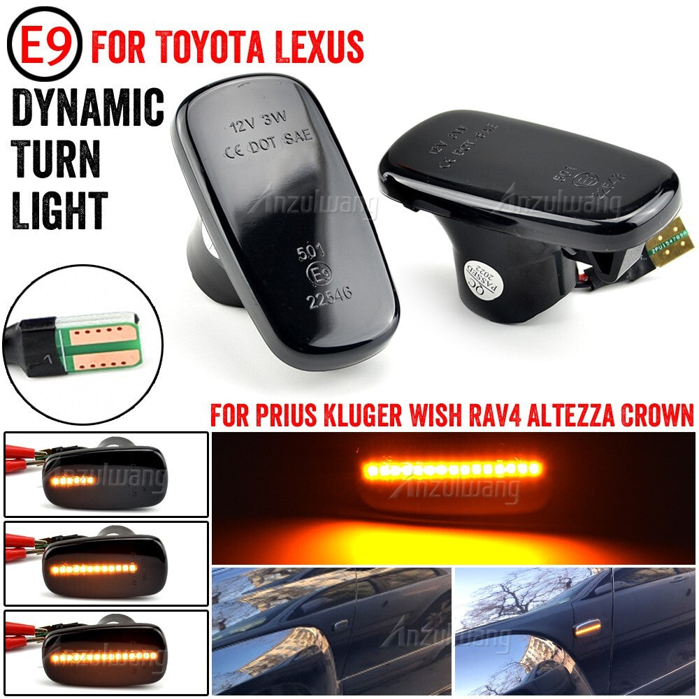 Dynamic Side Marker Turn Light for Toyota Prado Veross for Lexus IS 200/300 for Scion xB