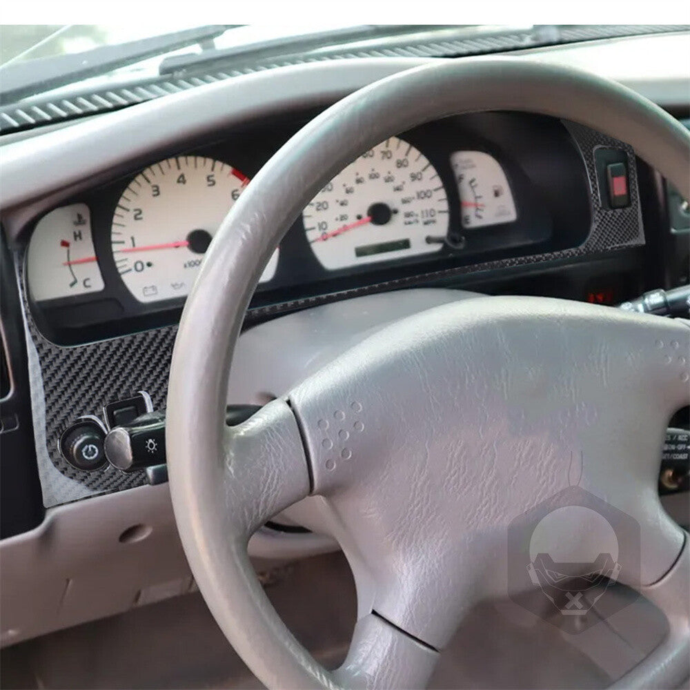 3¡ÁCarbon Fiber Dashboard Speedometer Panel Cover Fit for Toyot@ Tacom@ 2001-2004