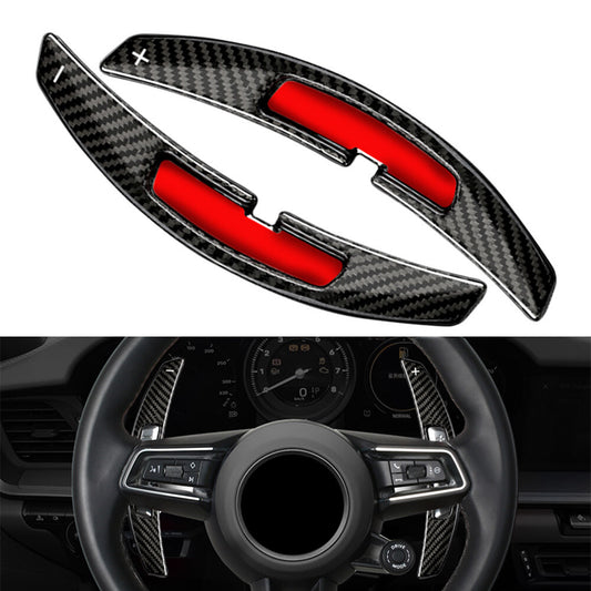 Forged Carbon Fiber Steering Wheel Paddle Shifter Extension for Porsche 911 2021