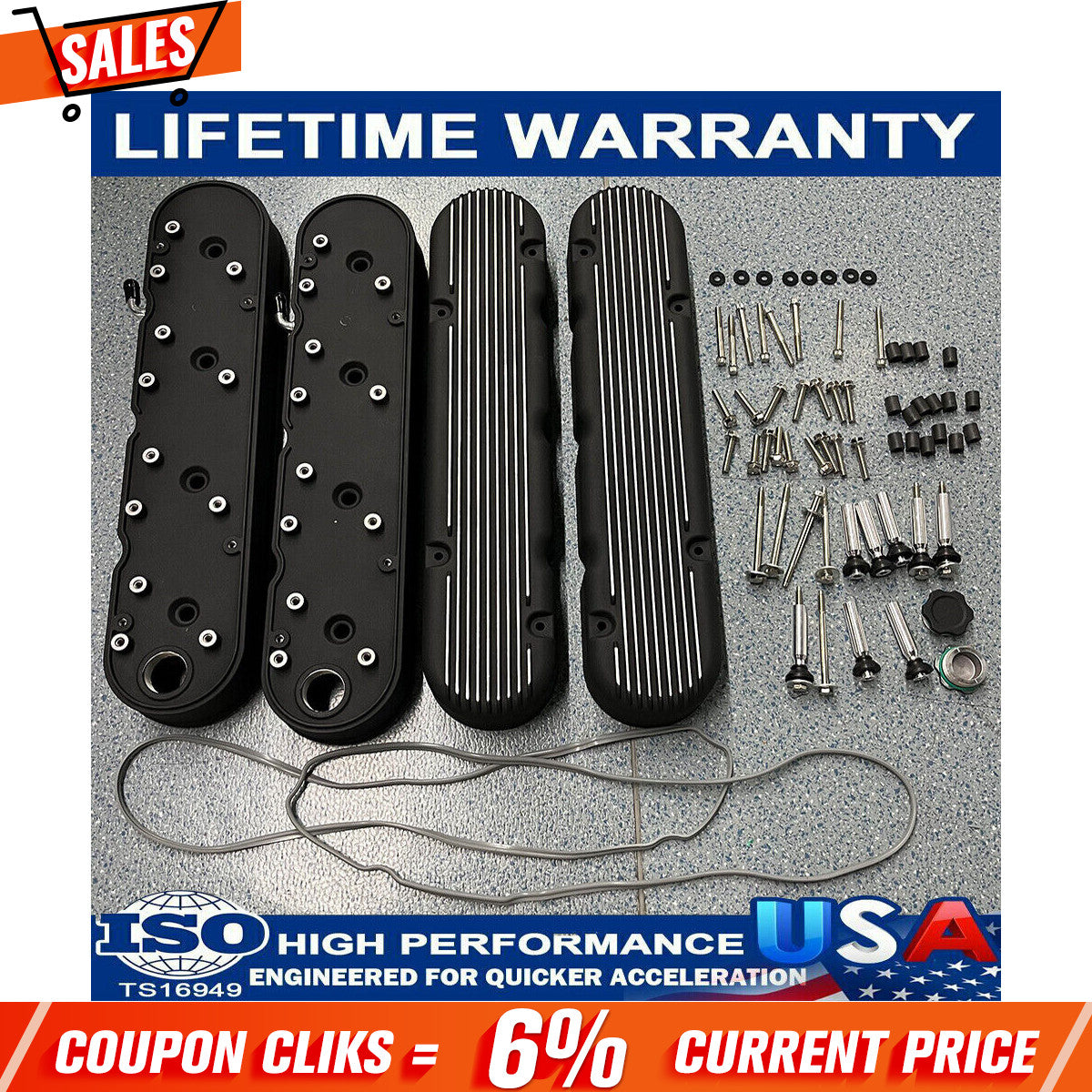 Engine Valve Covers for Chevy GM LS Engines LS1 LS2 LS3 LS6 LS7 5.3 5.7 6.0 6.2!