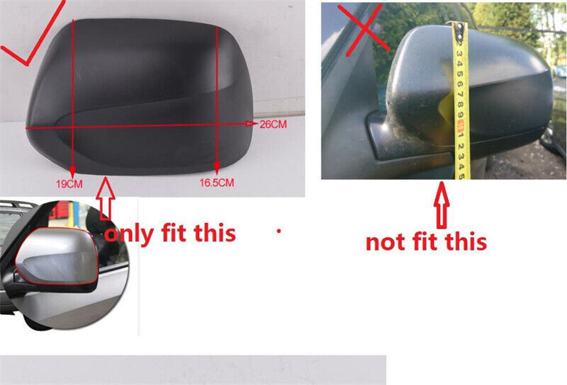 Black Left Side Rearview Mirror Cover Housing Cap for Subaru Forester 2008-2010