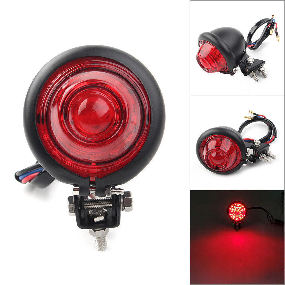 for Harley Chopper Bobber Motorcycle Bates Style LED Brake Stop Rear Tail Light