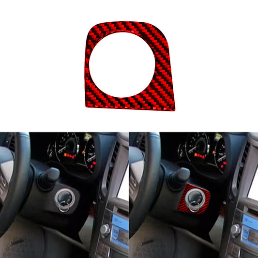 Red Carbon Fiber Ignition Key Frame Cover for Subaru Legacy Outback 2010-2014