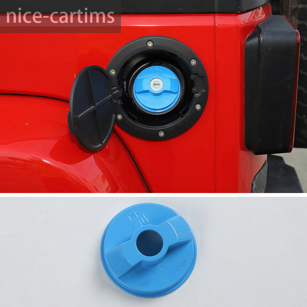 for Jeep for Wrangler JK JL 07+ Inner Fuel Tank Cap Door Gas Filler Cover Light Blue