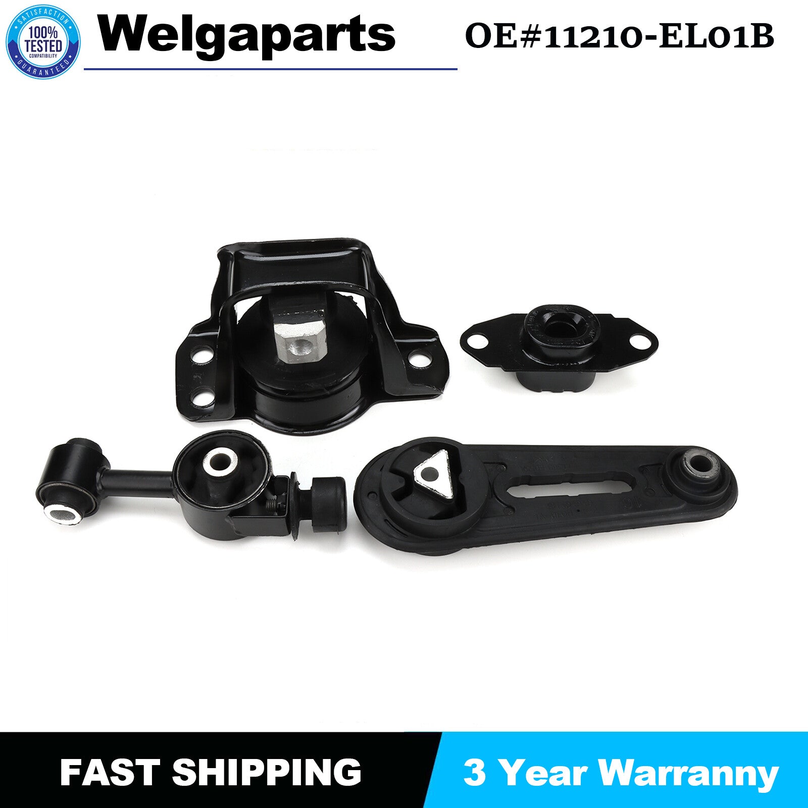 4PCS For 09-14 for Nissan Cube 2007-2012 Versa TIIDA New Motor  Trans Mount Set