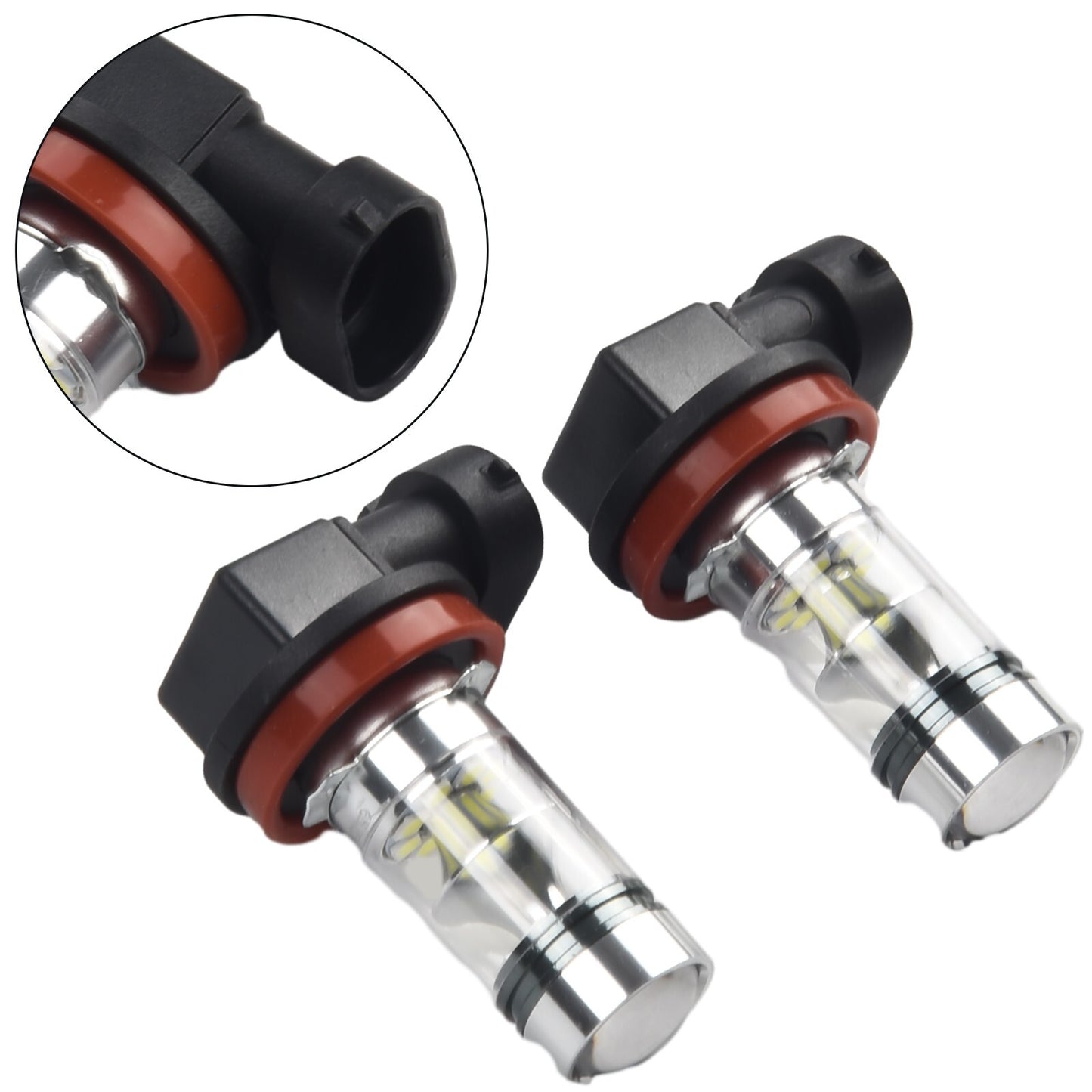 High 10000k -6500k 2x Driving H11 LED Chip H8 bulb, white 2323, 60W, fog