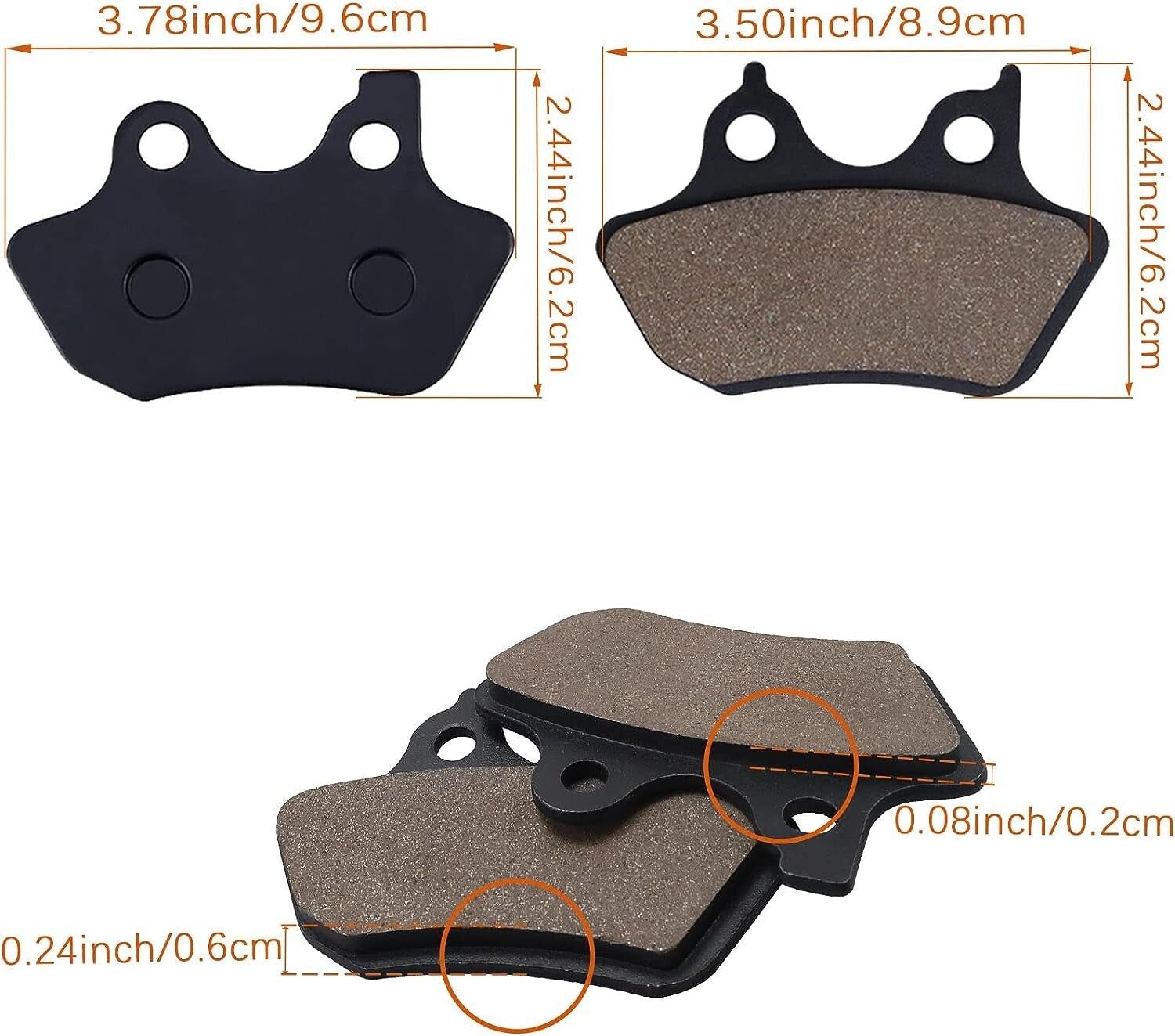 FrontRear Brake Pads for HARLEY DAVIDSON 883 1200 Dyna Fatboy Heritage