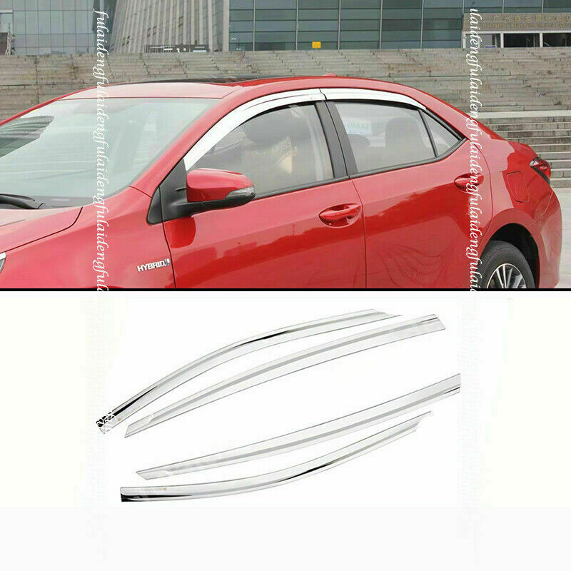for Toyota for Corolla 2014-18 silver Window Visor Vent Sun Shade Rain Guard Shield