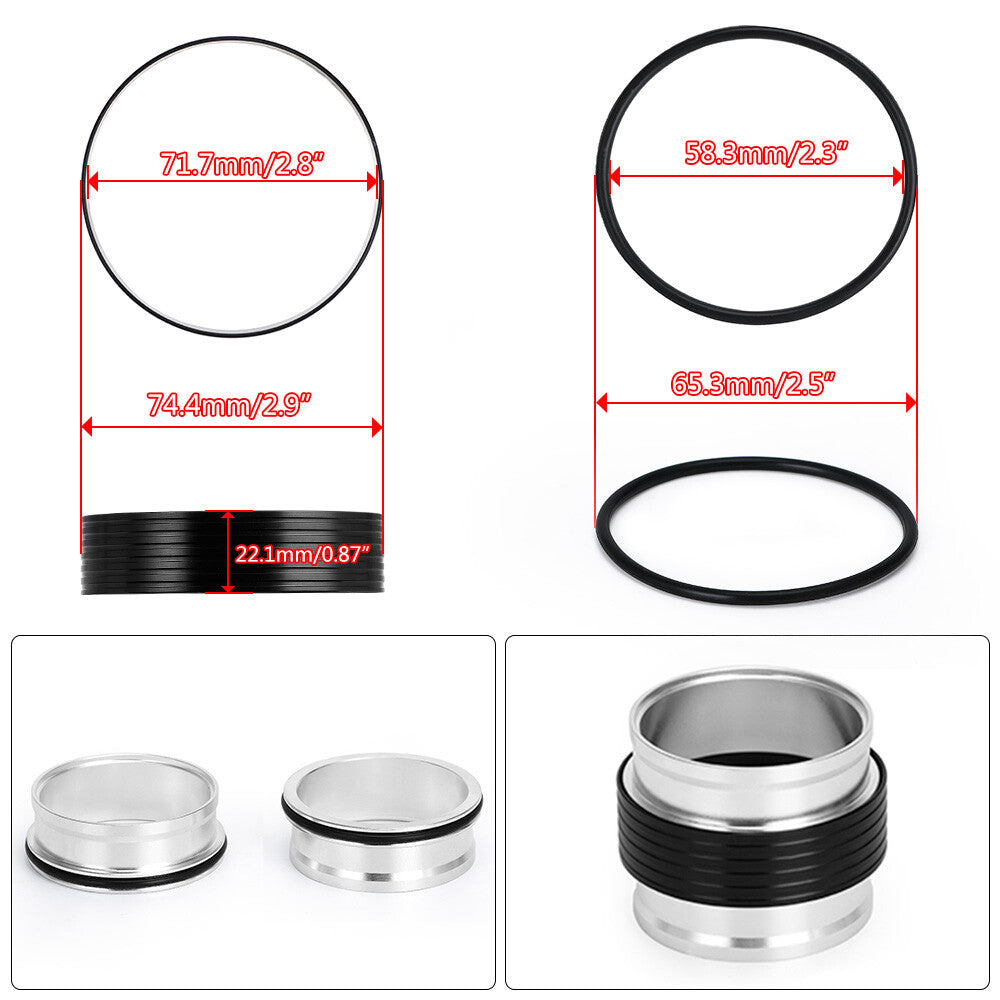 Quick Release HD V-Band Clamp 2.5'' For Intercooler Intake Exhaust Pipe Aluminum