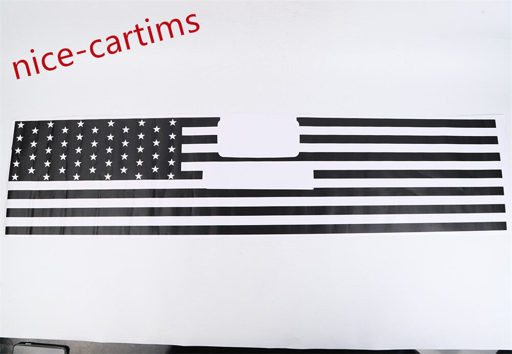 PVC Black Flag Car Rear Tailgate Sticker Decal Cover for GMC for SIERRA 1500 2007-13
