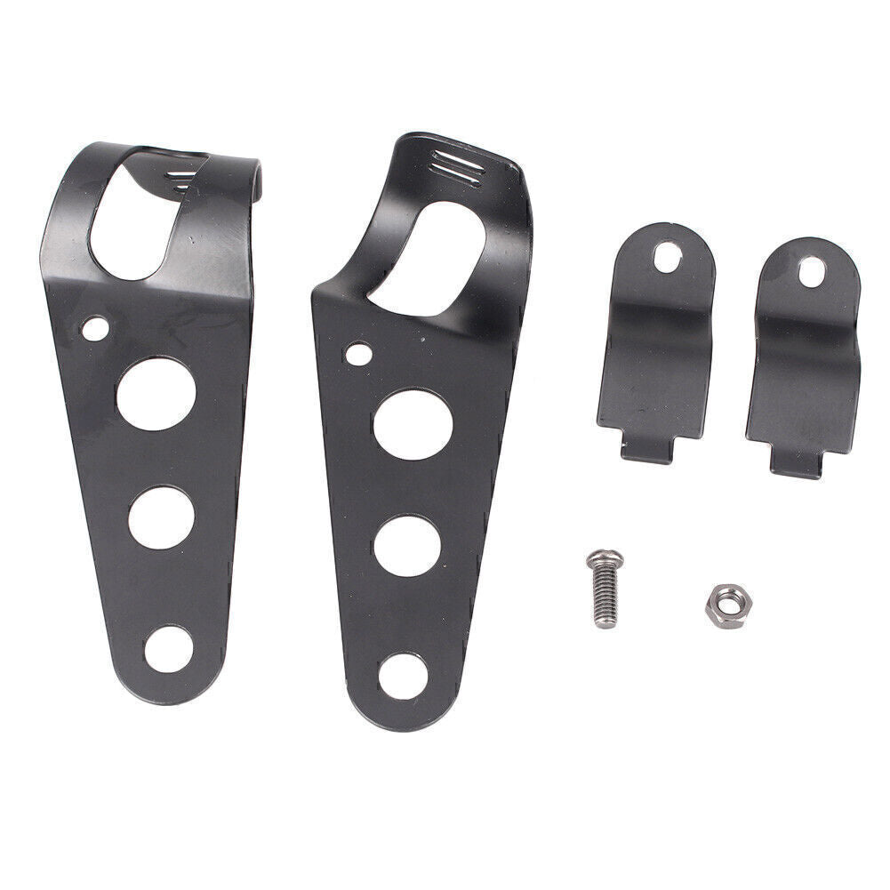 for Harley 28-38mm Headlight Mount Bracket Fork Ear Chopper Cafe Racer Black