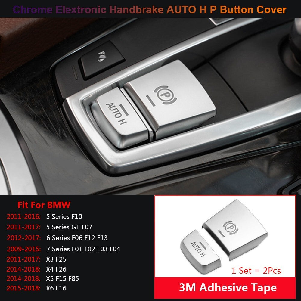 for BMW 5 6 7 X3 X4 X5 X6 F10 F07 F06 F01 F25 F26 Handbrake Button Cover Sticker