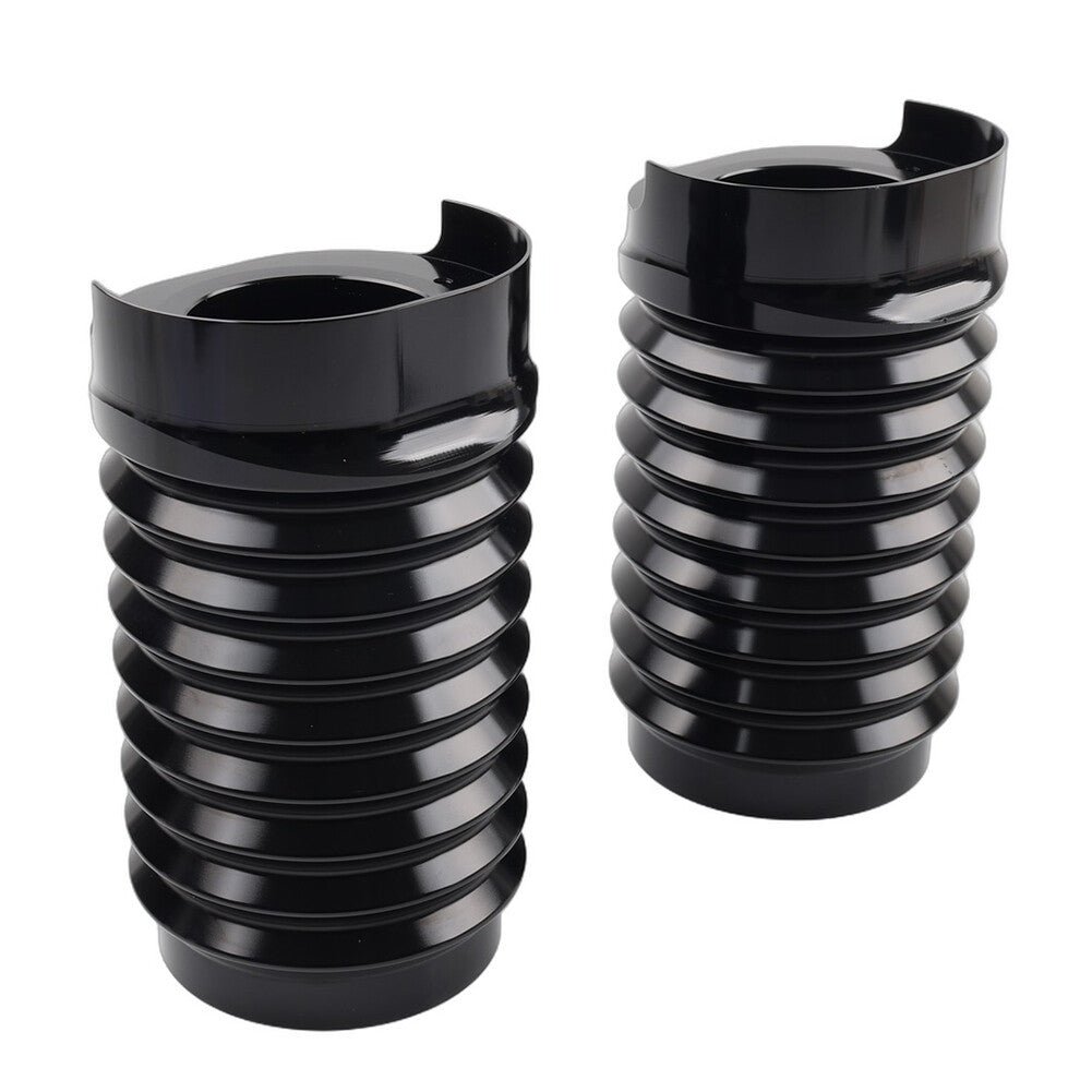 CNC Upper Fork Boot Slider Cover Black for Harley Street Glide FLHX FLHXS 14-up