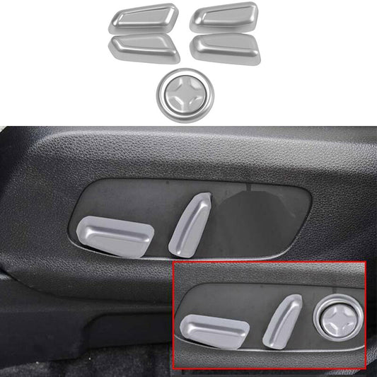 for Kia Carnival 2022-2023 Silver Interior for Seat Adjust Handle Button Cover Trim