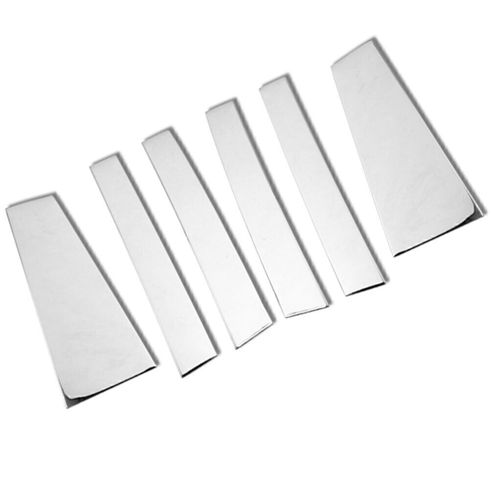 6pcs Pillar Post Stainless Steel Trim Door Chrome for Toyota Highlander 2014-19