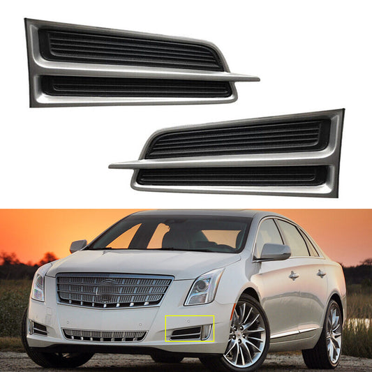 Pair For 2013-2017 for Cadillac XTS Front Fog Light Cover Grills Trim