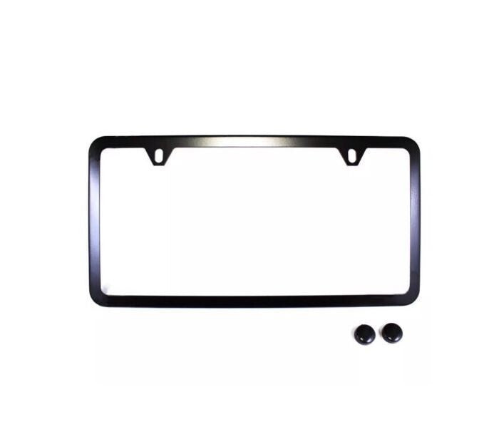 1 piece car license plate frame cover cap, trunk 2-hole black, suitable for Jeeps