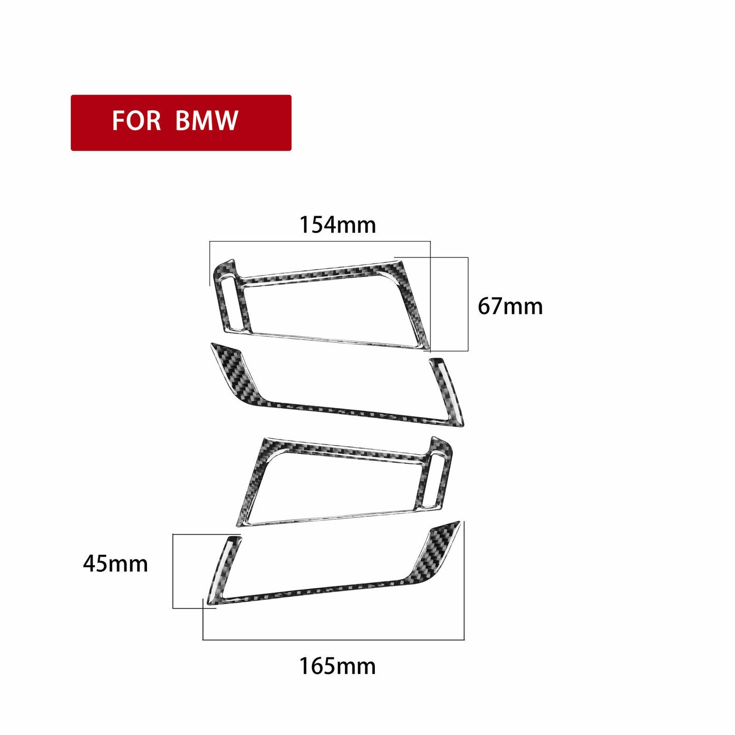 Carbon fiber dashboard side vent socket protective cover suitable for BMW F15, X5, F16, X6 2014-18