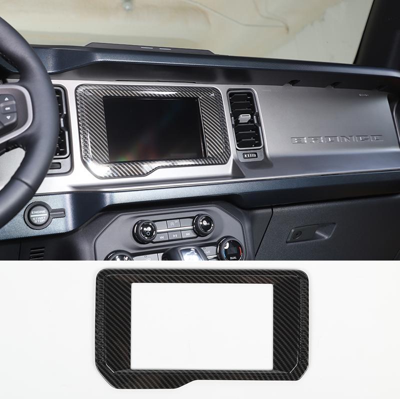 for Ford Bronco 21-2023 Carbon Central Control GPS Screen Frame Trim Accessories
