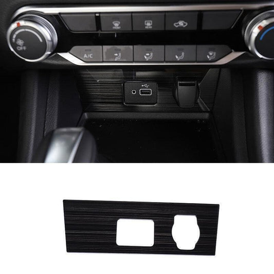 1X Console Cigarette Lighter Panel Trim for Nissan Sentra 2020-2023 Black Steel