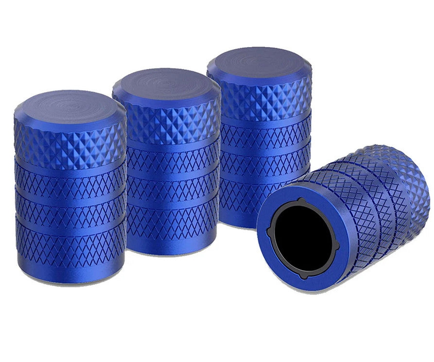 4-piece car tire valve cover rod air dust cover blue universal for Mitsubishi