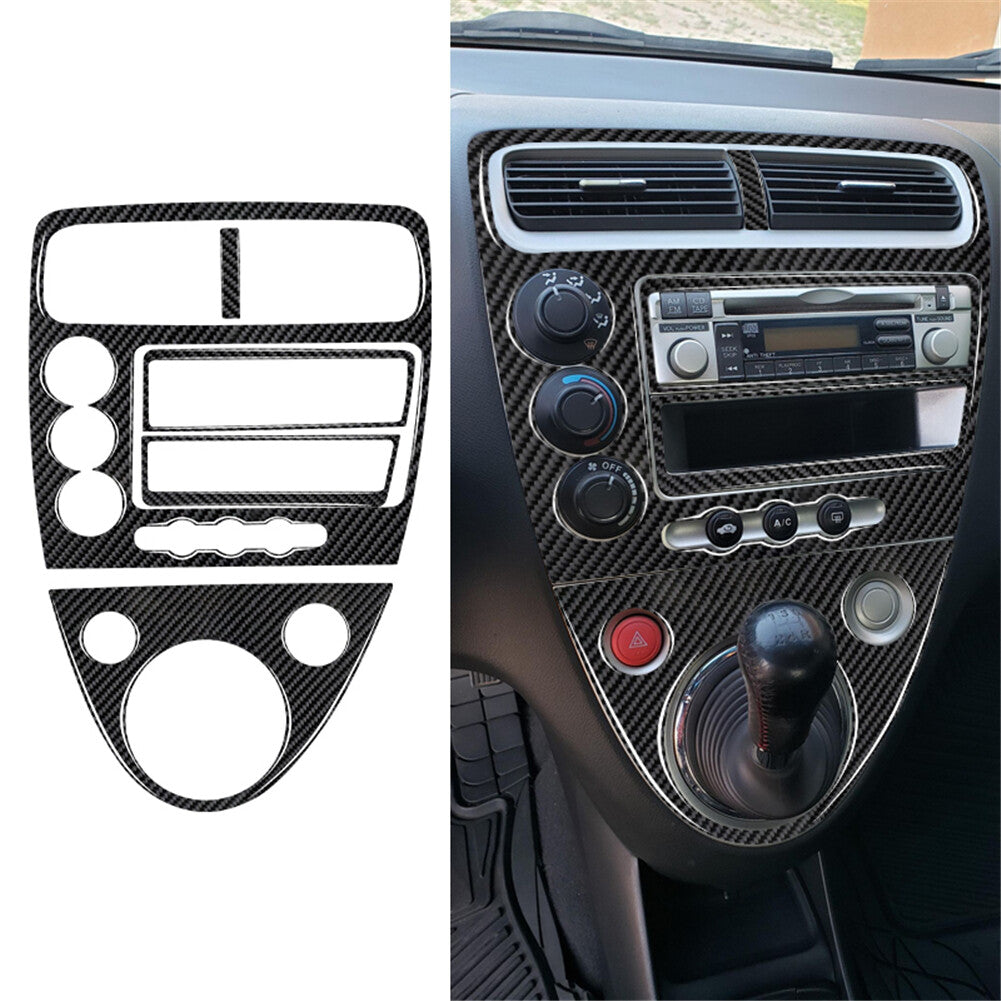 35Pcs Carbon Fiber Interior Full Set Cover Trim Kit for Honda for Civic Si 2001-2005
