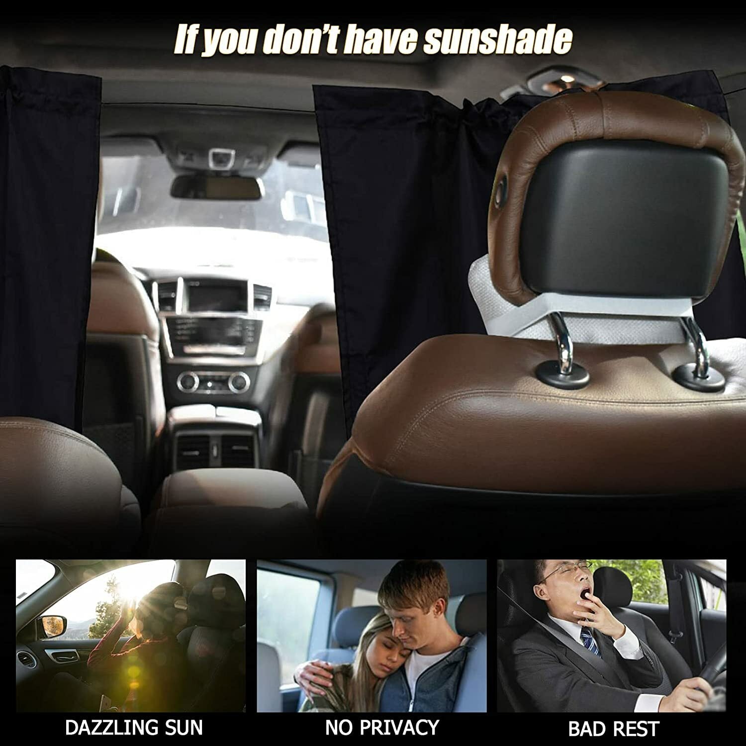 2 for BMW Accessories Car Divider Curtain Sun Shade Side Window Privacy UV Block
