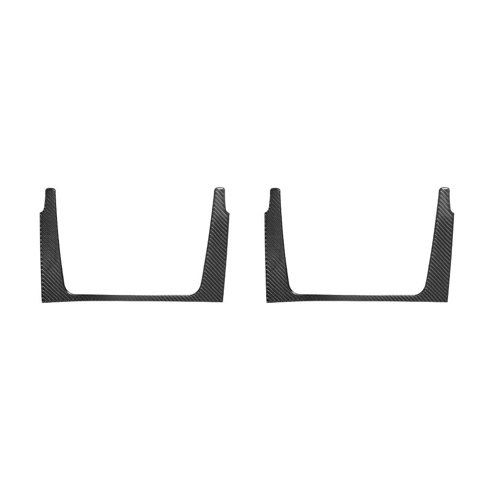 2pcs Carbon Fiber Rear for Seat Storage Side Frame Trim for Dodge Durango 2014-2020