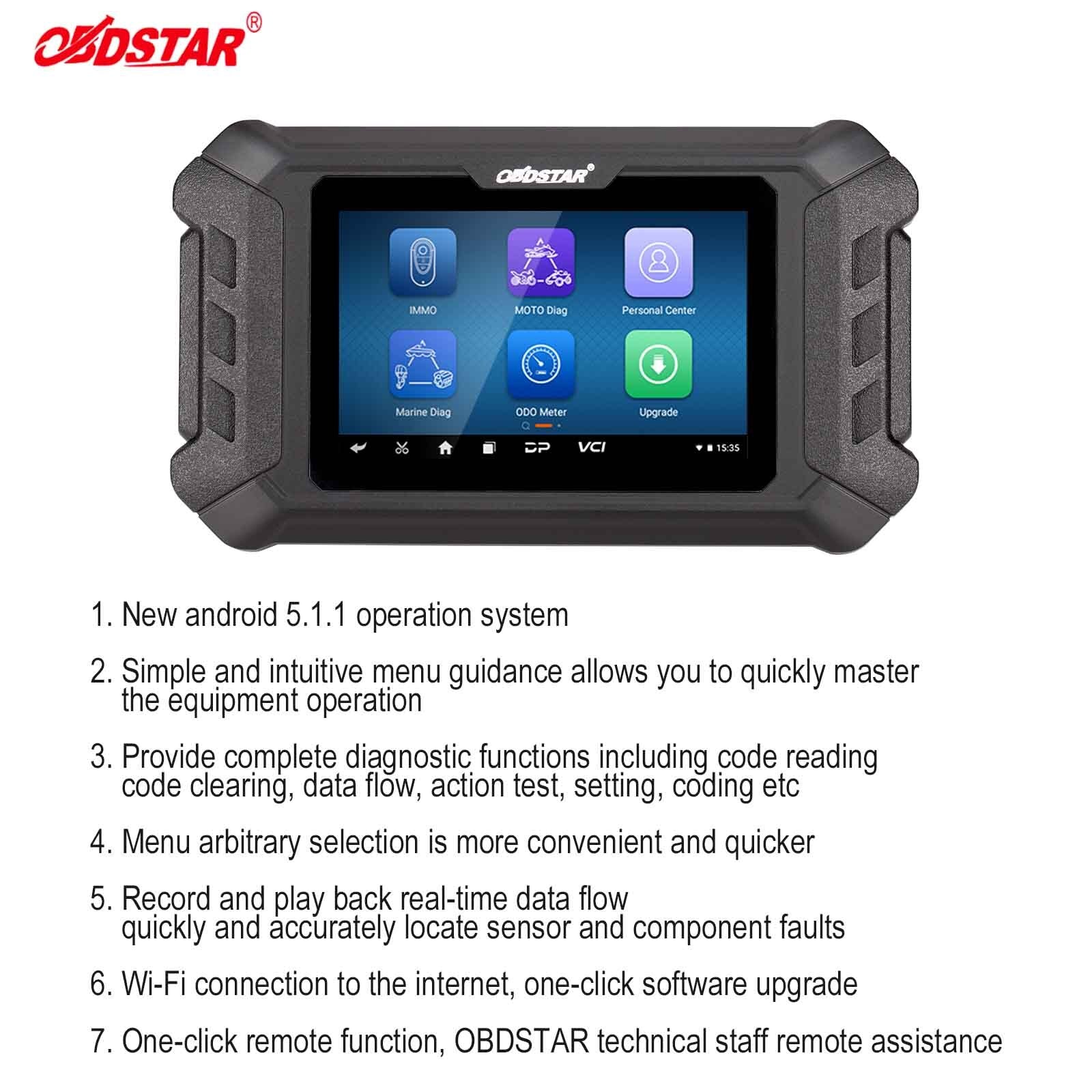 OBDSTAR iscan For BRP Can-am Motorcycle Diagnostic Code Read/Clear Data Flow