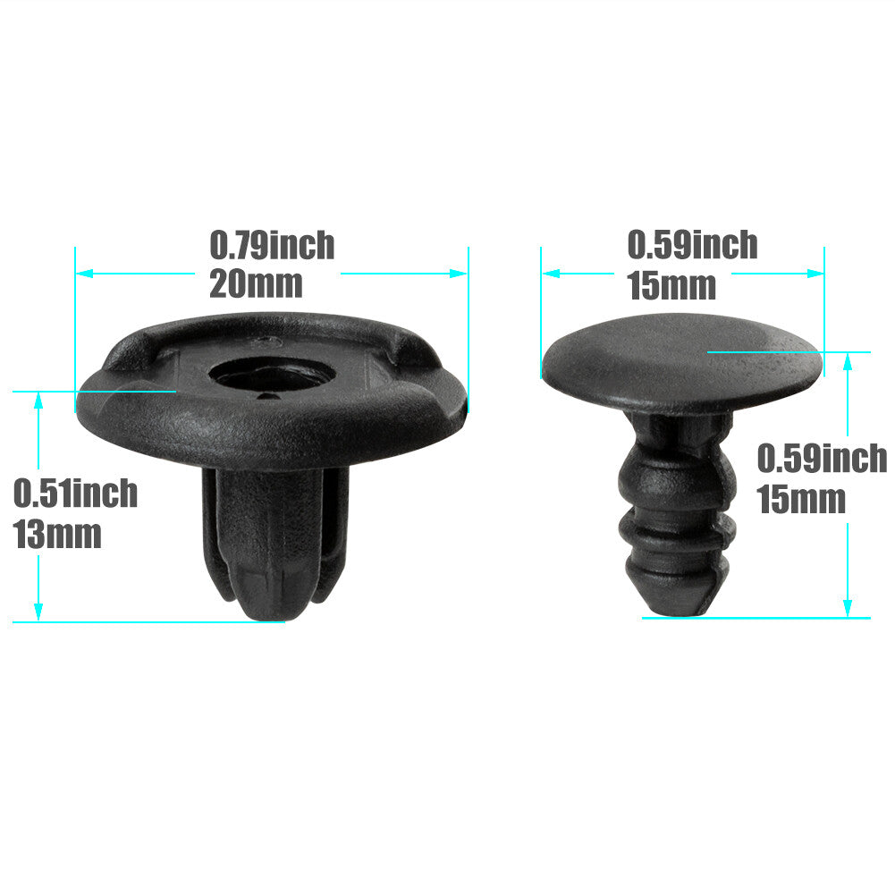 Set of 100 Fender Liner Clips Push Retainer for Honda for Civic Accord CL for Acura 8mm