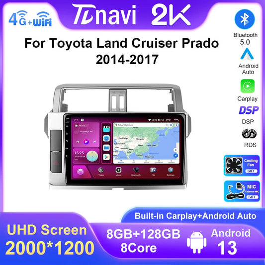 Android Car Radio for Toyota for Land Cruiser Prado 150 Video Player Navi GPS Auto