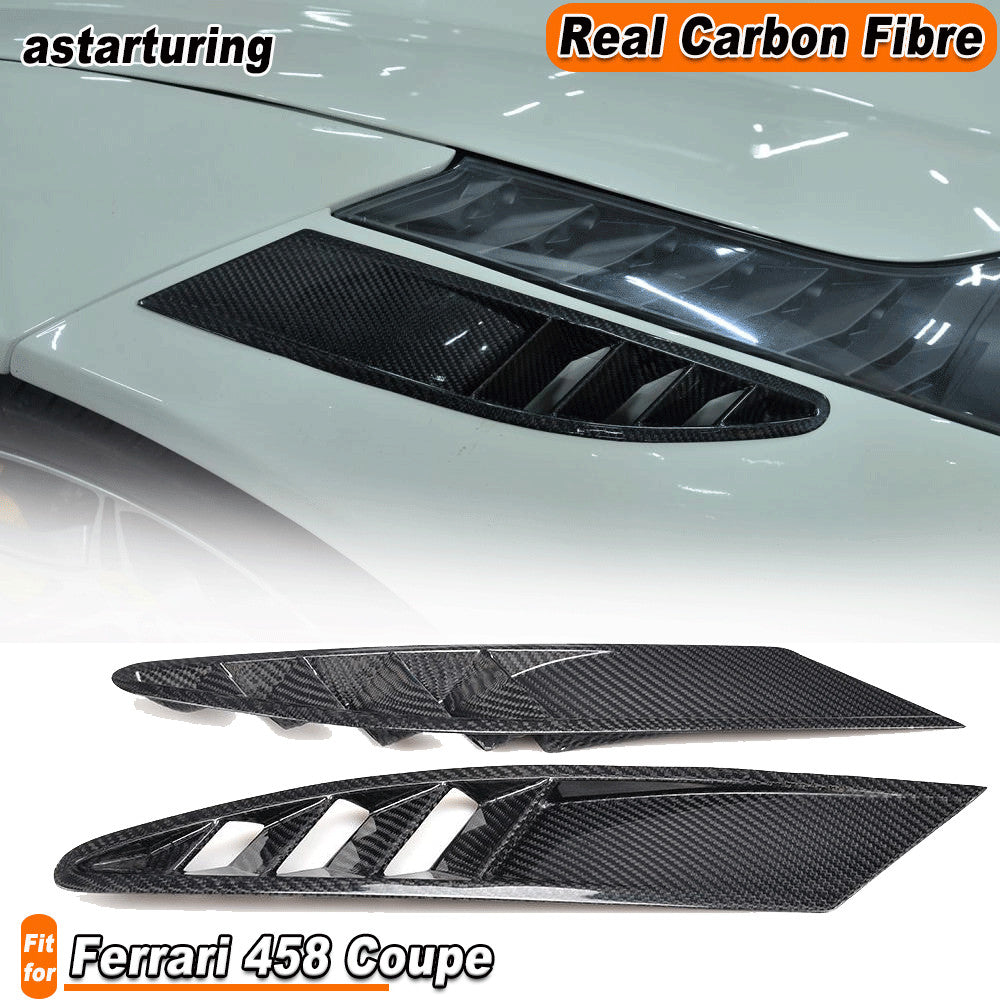 Fit for Ferrari 458 Coupe 11-13 Carbon Fiber Front Bumper Air Intake Vent Cover