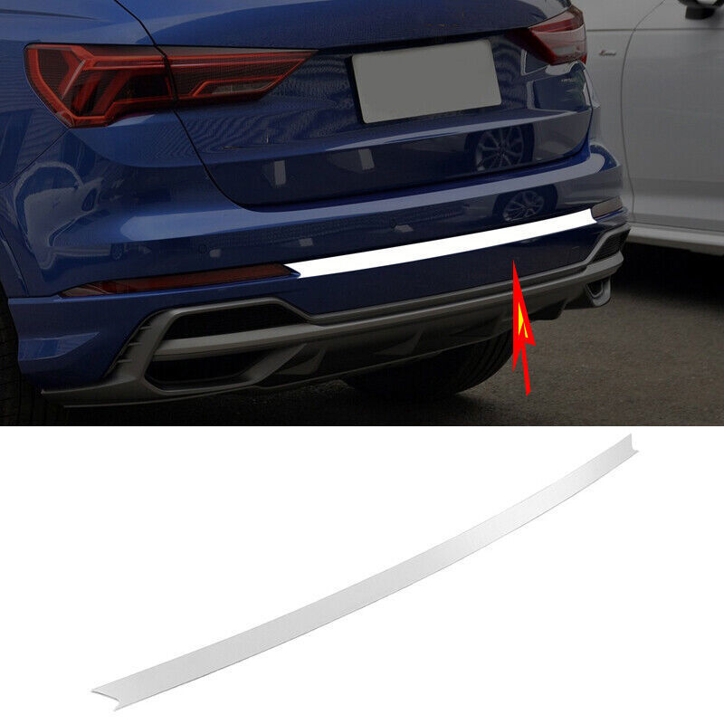 for Audi Q3 (F3) 2019-2022 Chrome Rear Bumper Cover Protector Strip Guard Trim