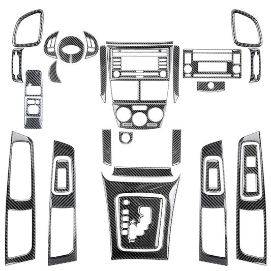 34Pcs Carbon Fiber Inner Full Set Kit Cover Trim for Subaru Forester 2009-2013