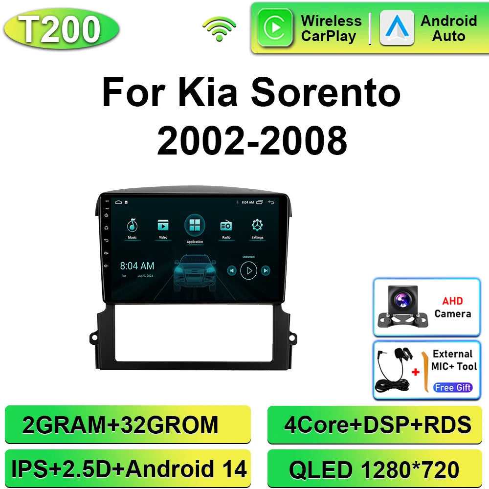 for KIA for Sorento 2002-2008 Android Car Radio CarPlay Stereo Player Screen GPS