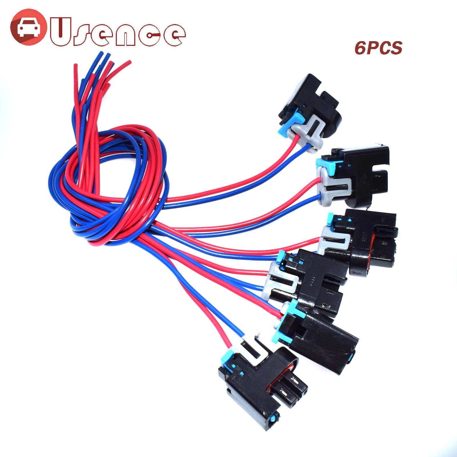 6PCS 2-way Fuel Injector Connector Wiring Harness Pigtail 1P1575 for GM for Saturn