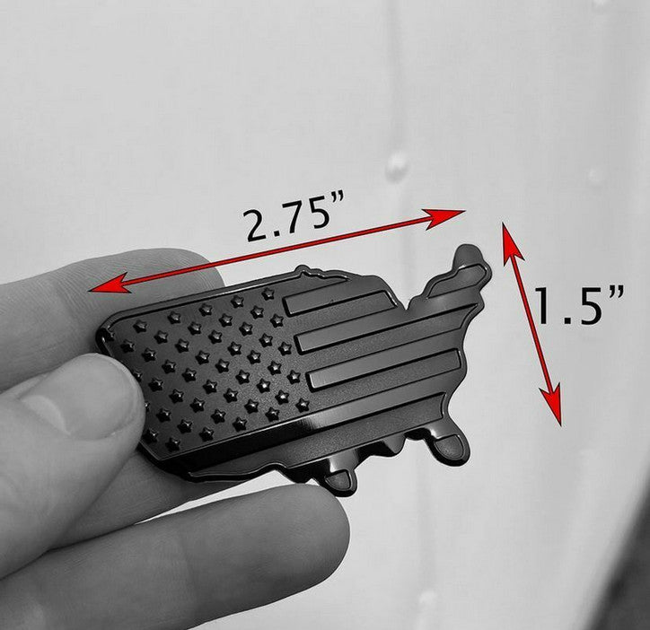 Black small American flag map badge on the rear of the car side fender and trunk - suitable for Chevrolet