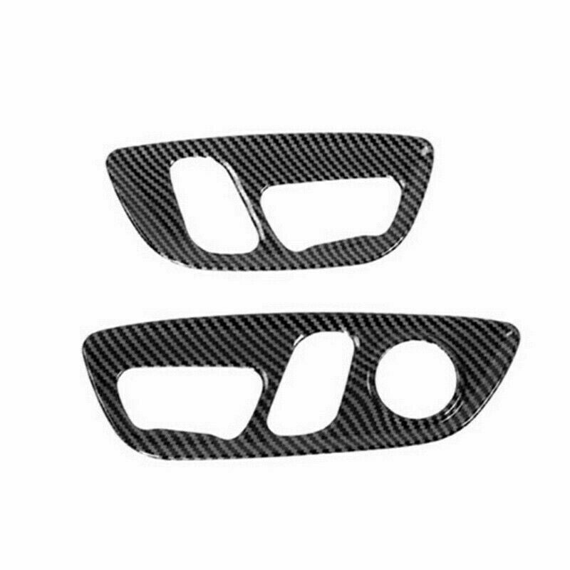 2P Carbon Fiber for Seat Button Switch Panel Cover Trim for Toyota Highlander 21-22