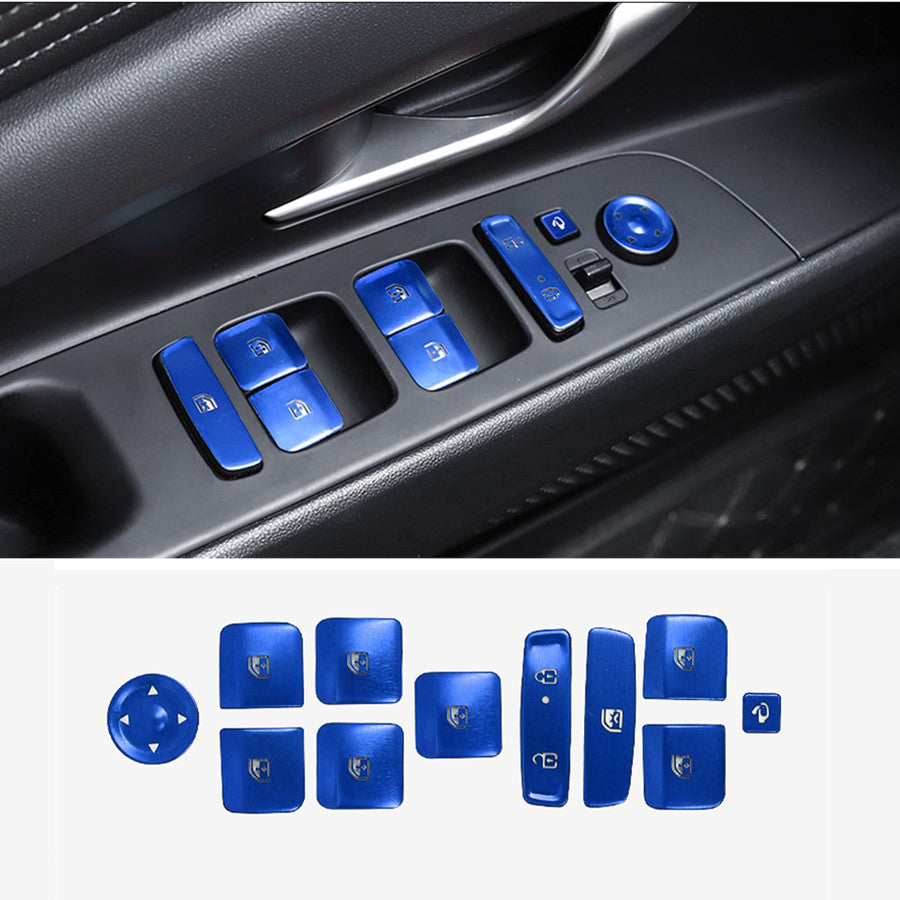 for Honda for Civic 2022 2023 blue Accessories Car Window Lift Button Switch Trim