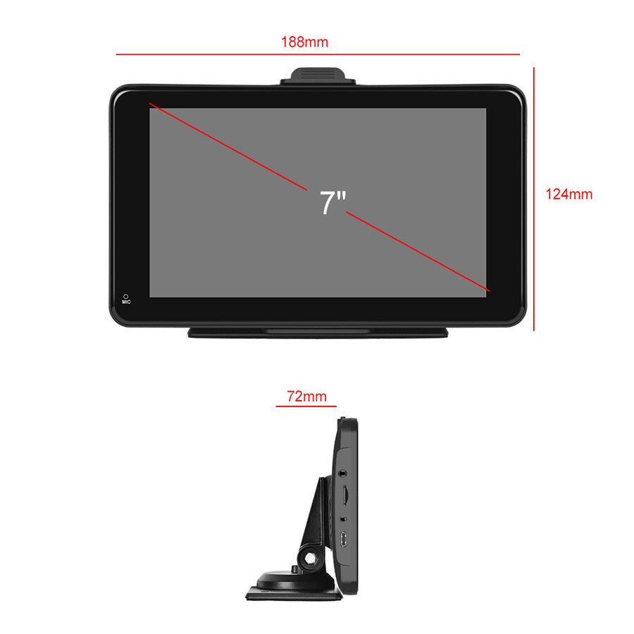 7-inch CarPlay for smart screen player, voice control FM transmitter, BT mirror link