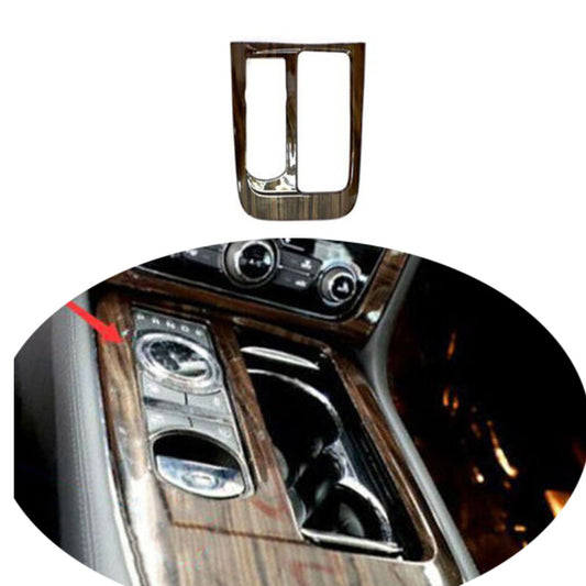 Wood Grain Steel Central Console Gear Shift Panel Trim for Jaguar XJ 2010-2019