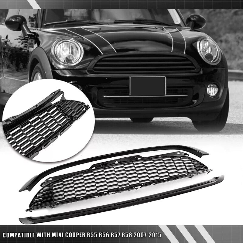 New for Mini Cooper JCW R55 R56 R57 R58 R59 2007-15 Front Grill Grille W/ Frame