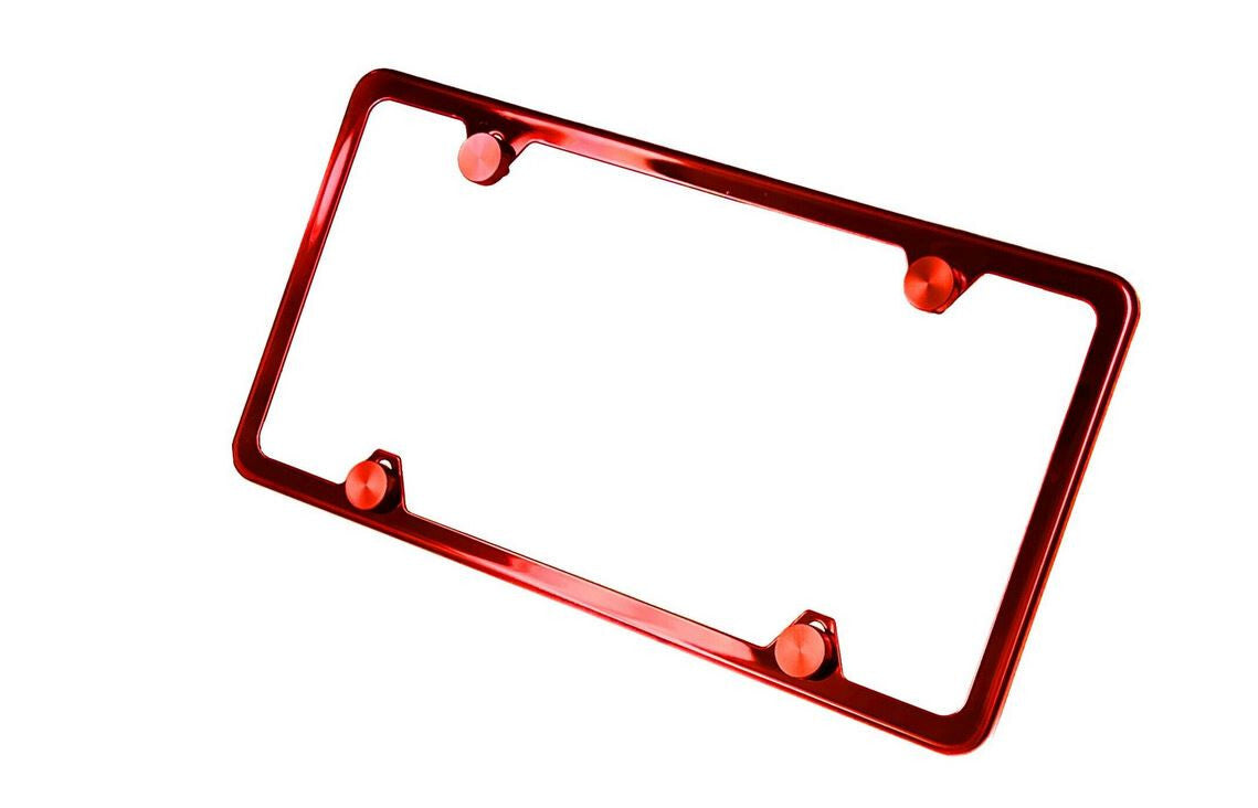 1 piece of car license plate frame cover, front cover, rear trunk boot, red, suitable for Kia for Lexus